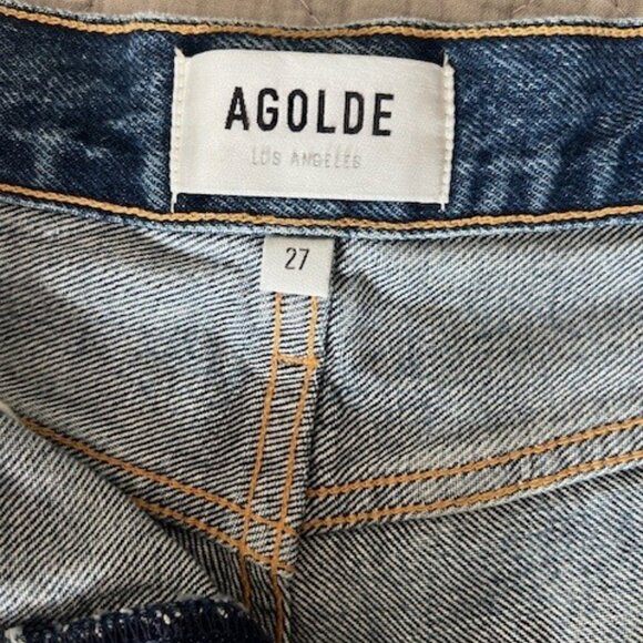Agolde Dee High Rise Denim Shorts - Size 27 - Picture 3 of 6